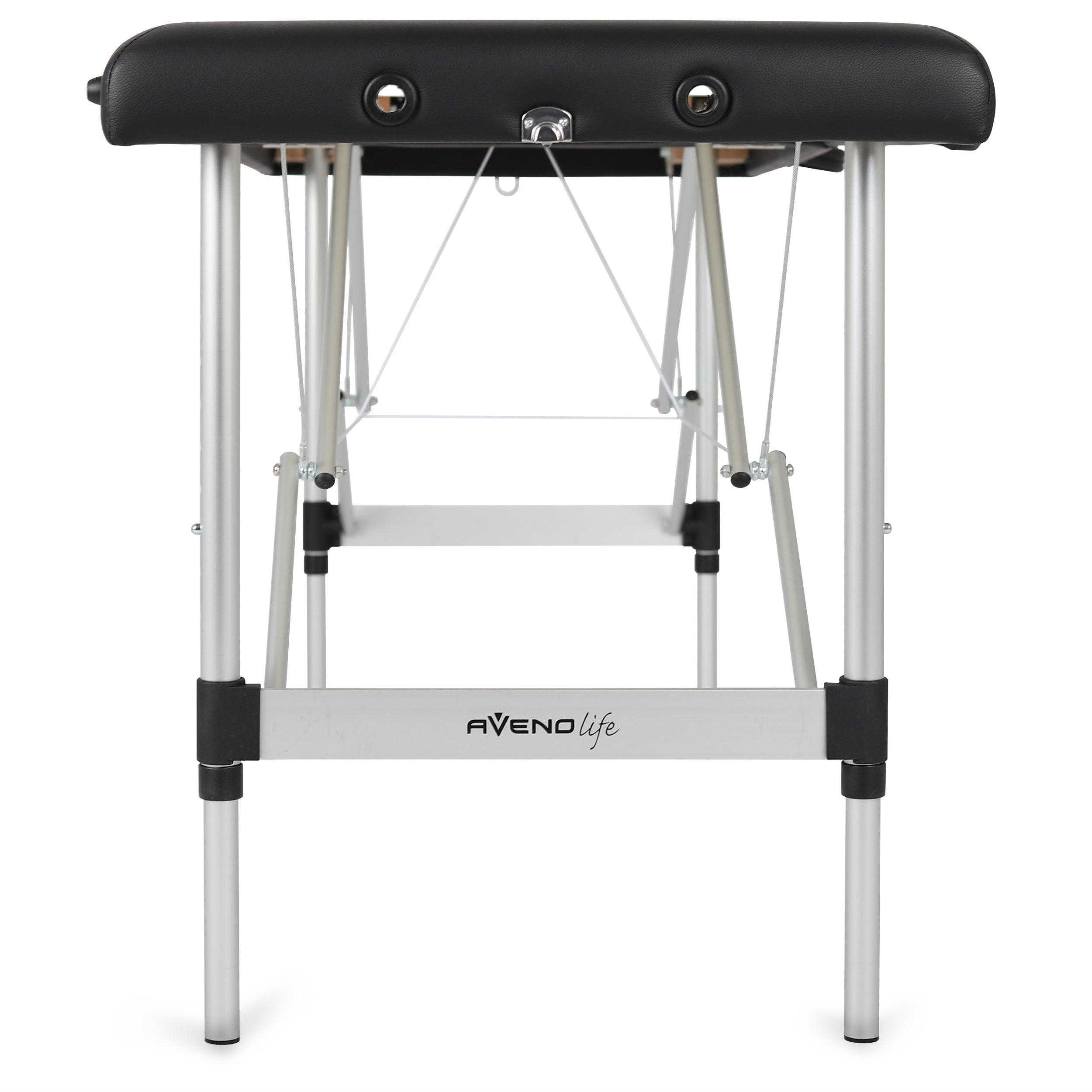 Massagetafel Aluminium Zwart - 193cm - Tot 250kg